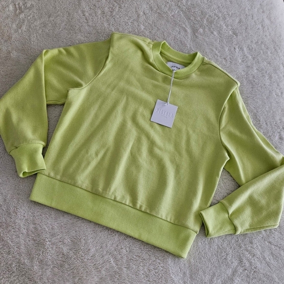 Pistola Kristen shoulder pad sweatshirt citron - Picture 6 of 6